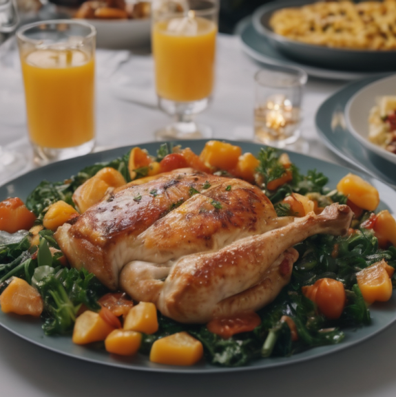Image de Poulet aux fines herbes et mangues